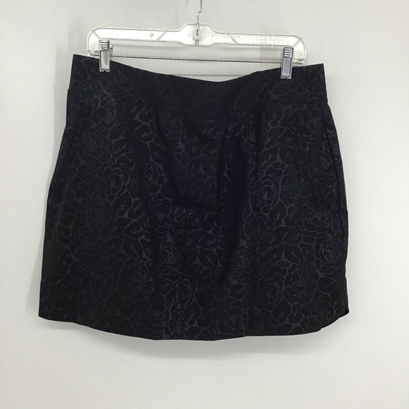 Orvis Women’s Cheetah Print Travel Skort Casual Weekend Black Size Large - Picture 1 of 8
